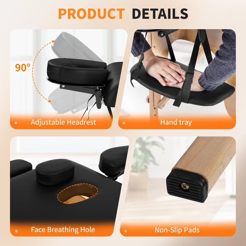 BestMassage Massage Bed Portable Massage Table 28 inch Wide Lash Bed Height Adjustable 2 Folding Spa Table with Non-Woven Bag for Spa Footmassage Facial CareSpa Tattoo
