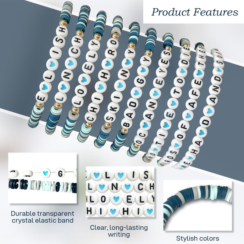 pupvus 10PCS Singer Friendship Bracelets Merch - Outfits Accessories Perfect Merchandise for Fans' Birthdays, Concert Outfits, and Party Favors, for Fans