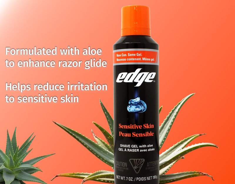 Edge Shave Gel for Men Sensitive Skin - 7 Ounce (Pack of 6) by Edge