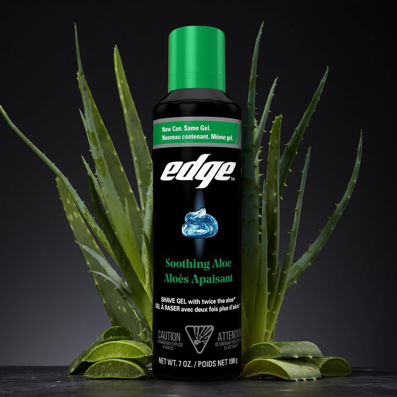 Edge Shaving Gel for Men - Soothing Aloe Formula with Twice the Aloe | 6 Pack for Moisturizing and Skin Protection
