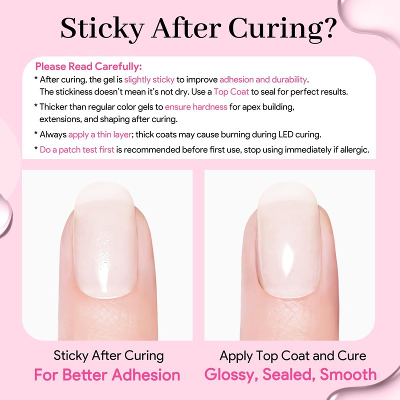 QIEK Builder Nail Gel, Milky White Builder for Nails Strengthener, 8-in-One Apex Enhancement Extension Hard Building Color Gel LED Lamp Cured Rubber Base Coat for DIY Beginners & Salon Manicure 16ML