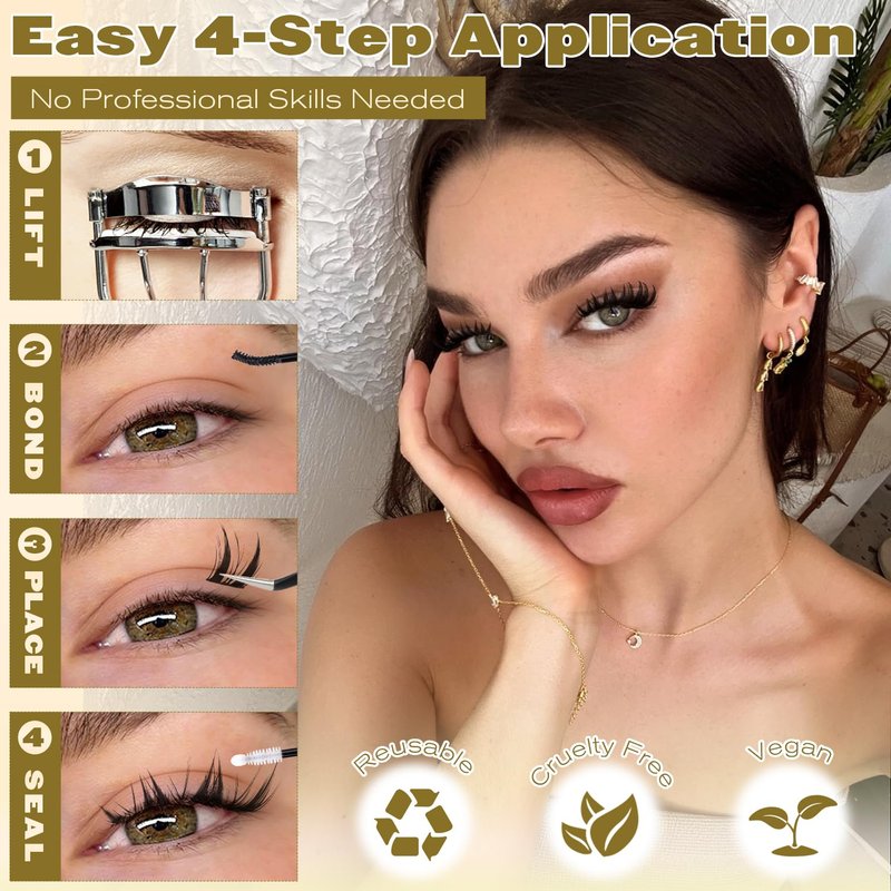 ALICE Bunny Lash Clusters with Spikes Eyelash Clusters 10-14mm Cluster Eyelash Extensions Manga Left & Right Lash Extensions Anime Individual Lashes