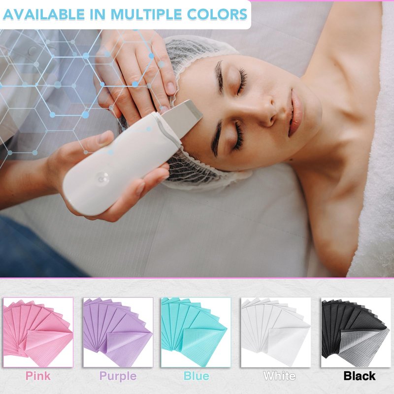 480 Pack Disposable Dental Bibs 13"x18", 3-Ply Waterproof Tattoo Bibs Sheet for Nail Salon, Dental Clinic, Feeding, Tattoo Shop (White)