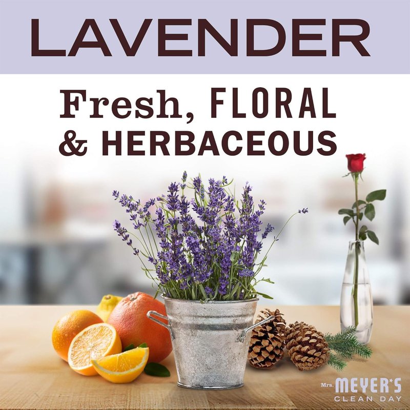 MRS. MEYER'S CLEAN DAY Hand Soap Refill, Made with Essential Oils, Lavender, 33 fl. oz - Pack of 6