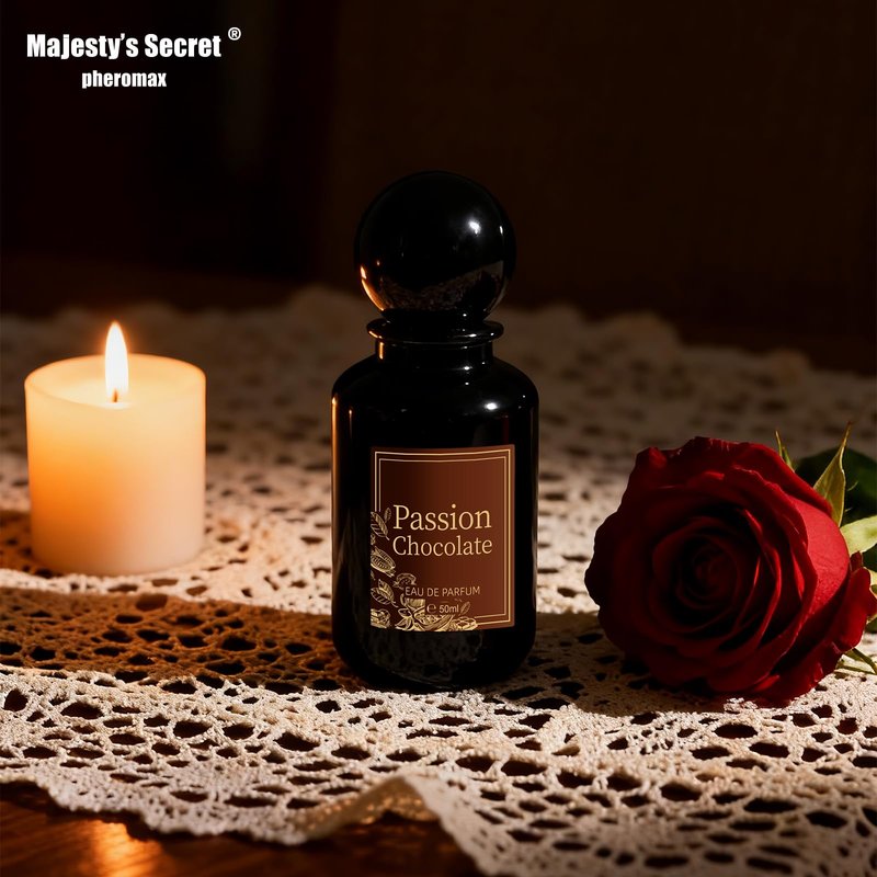 MAJESTY'S SECRET PHEROMAX Passion Chocolate Eau de Parfum for Women, 50 ml (1.7 fl oz) Long-Lasting Gourmand Perfume, Sweet Chocolate Vanilla Coffee Scent with Caramel & Amber Notes
