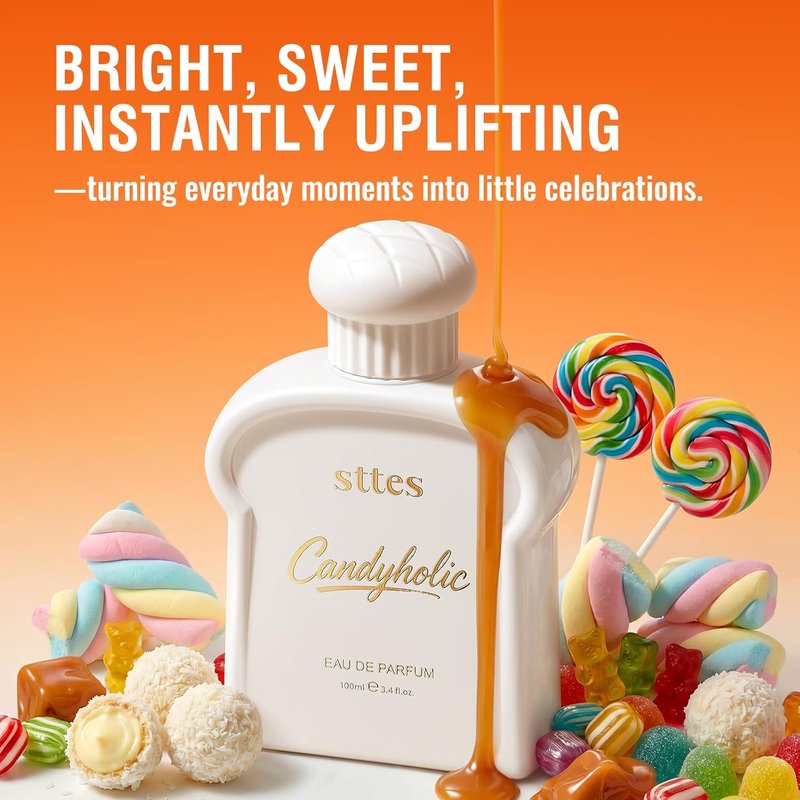 Candyholic Eau de Parfum for Women - Sweet Cotton Candy & Butterscotch Scent | 3.4 Fl Oz (100ml)