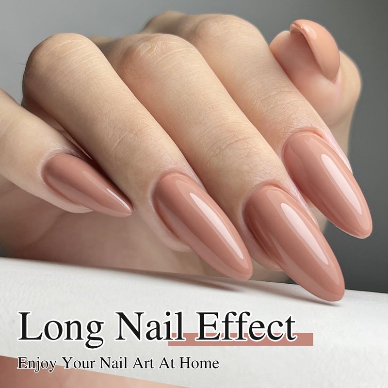 Nude Gel Polish - Double Rhythm 15ML Soak Off Nail Art for Women | Pure Sheer Finish (Nude-A1363)