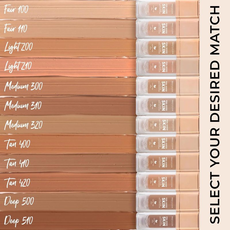 Profusion Cosmetics Feel Good Skin Foundation – Radiant Satin Finish, Buildable Coverage with SPF 15 Sun Protection, Hydrating, Lightweight, Vegan & Cruelty-Free Makeup (Medium 320, 1)