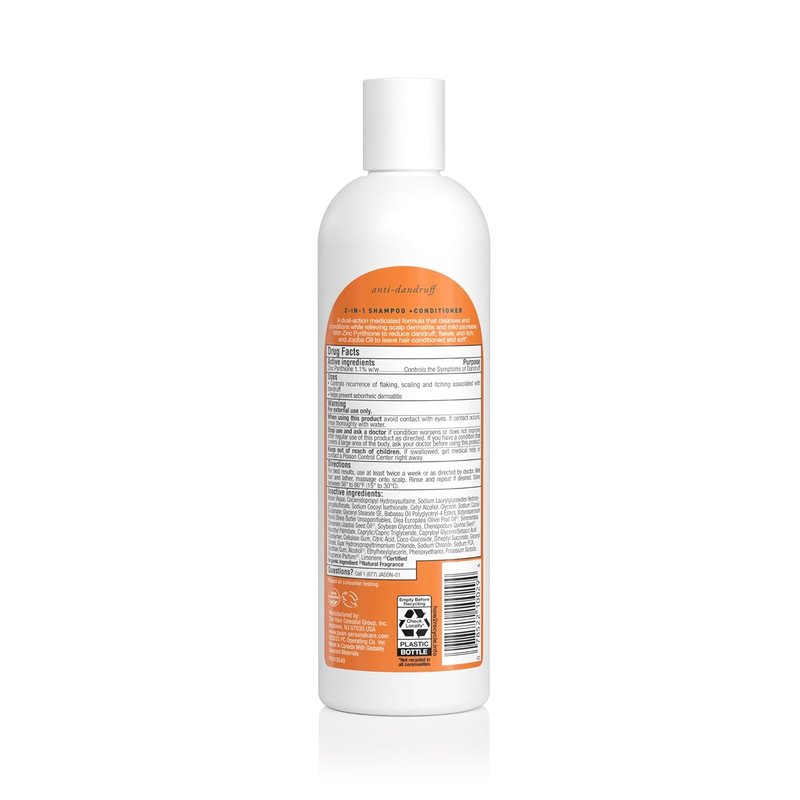 Jason Dandruff Relief 2-in-1 Shampoo & Conditioner - 12 Oz | Soothes Itchy Scalp