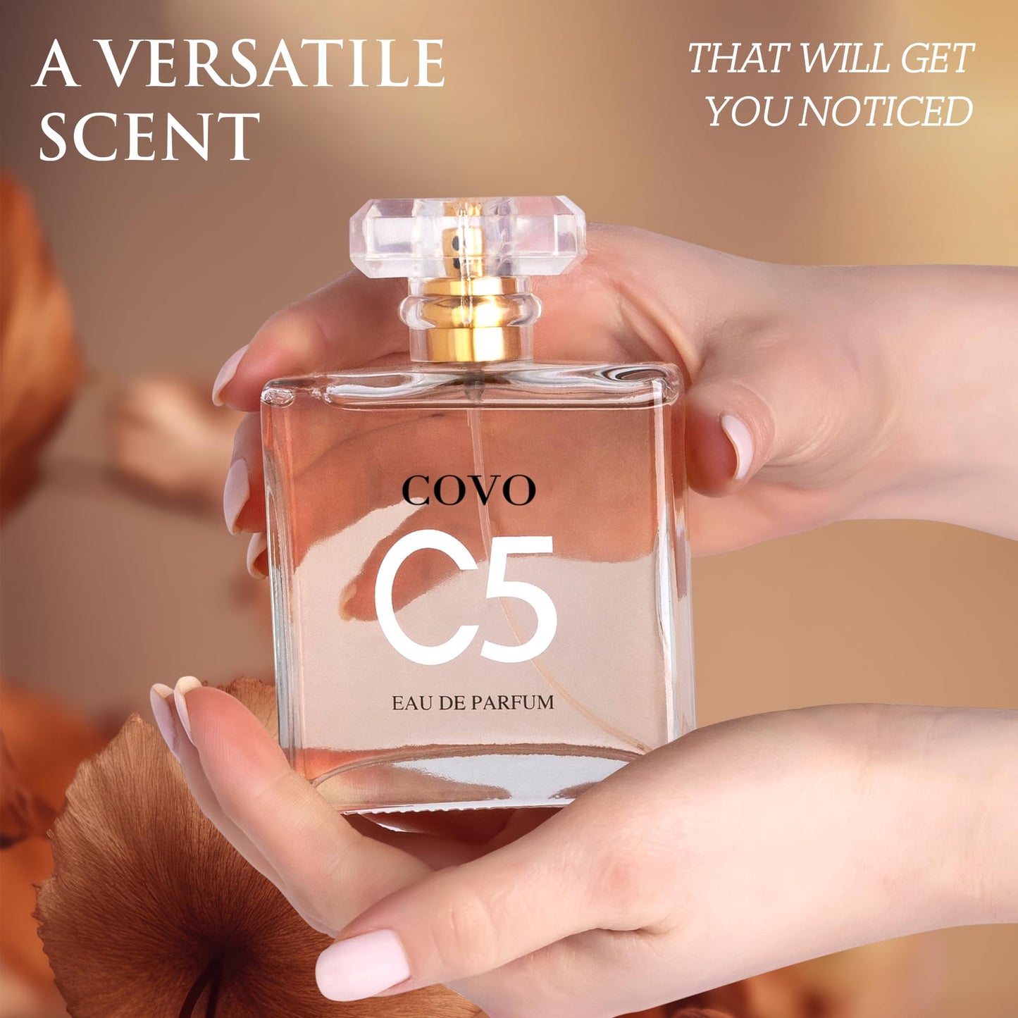 URBAN COLLECTION Covo C5 for Women Eau De Parfum 3.3 fl oz- Pure Femininity in a Bottle - Delicate Floral Scents of Jasmine and May Rose - Cruelty-Free Perfume Precious Gift for Women