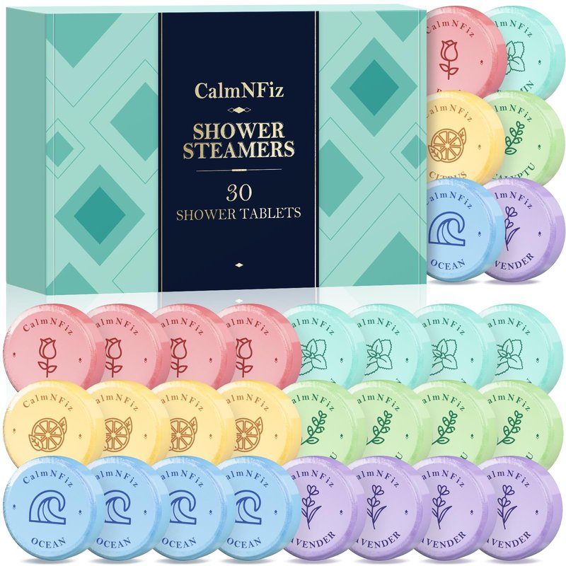30 Pack Shower Steamers for Women Gift Set, Shower Bath Bombs with 6 Scents, Self Care Gifts for Wife, Easter Basket Stuffers for Women, Mothers Day and Birthday Gift Ideas