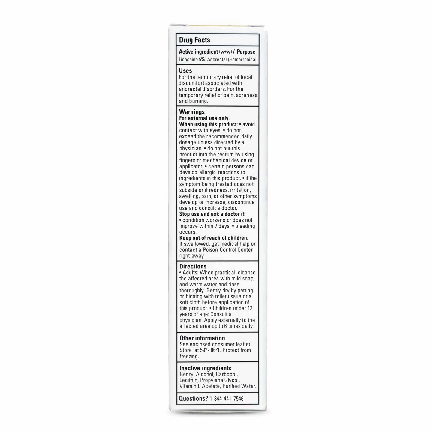 Zensa Numbing Cream 5% Lidocaine, Maximum Strength Topical Anesthetic-Pain Relief, Fast-Absorbing, Long-Lasting, Hypoallergenic Water-Based with Vitamin E, Vegan, Cruelty-Free, 30g, NDC 69805-786-01