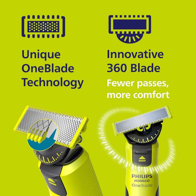 Philips Norelco OneBlade 360 - Hybrid Electric Beard Trimmer & Shaver with 5-in-1 Adjustable Comb | Model QP4530/90