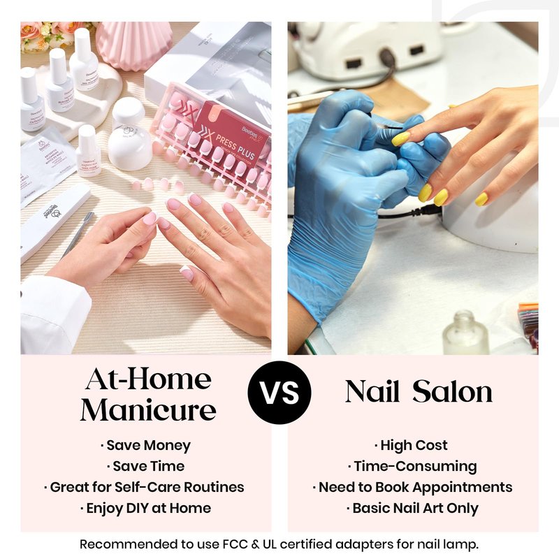 Beetles Press On Nails Kit-Short Square French Tip Press On Nails Kit with 150Pcs Pink French Nail Tips Nail Glue & Remover Builder Top Coat Nail Lamp,All-in-One DIY Fake Nails Gift for Women