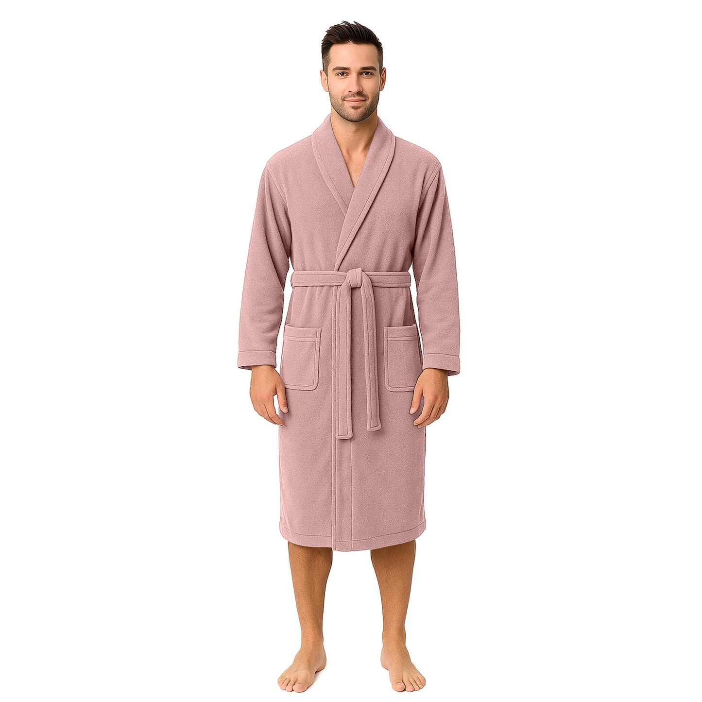 RIVERSIDE Premium 100% Cotton Terry Bathrobe For Women and Men - Soft Towel Robes with Shawl Collar Ajdustable Belt & Pockets