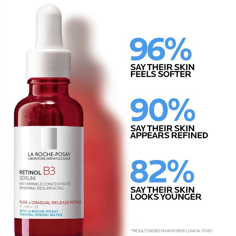 La Roche-Posay Pure Retinol Face Serum - Anti-Aging with Niacinamide & Hyaluronic Acid | 1.0 fl oz for Sensitive Skin