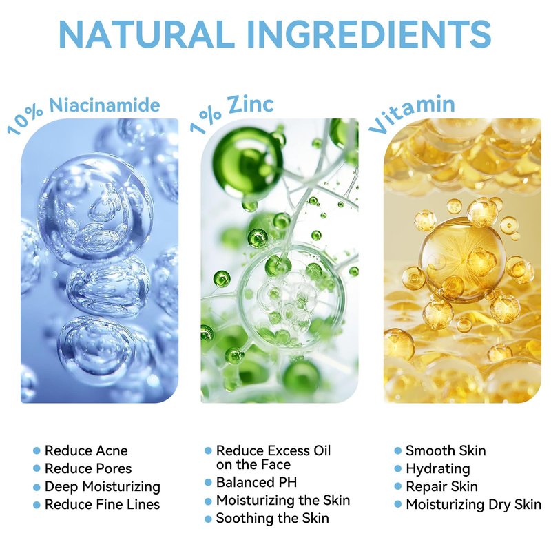 Niacinamide 10% + Zinc 1% Serum for Face – Oil Control, Acne, Pore Minimizer & Blemish Reduction – Lightweight, Non-Greasy Facial Serum, 30ml (1 Fl Oz) (1)