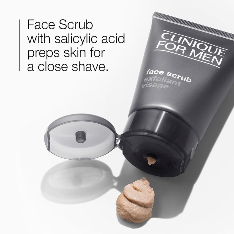 Clinique For Men Shave Gift Set | Face Scrub | Cream Shave | Moisturizing Lotion | Exfoliating + Moisturizing | Includes 3 Travel Size Pieces | Perfect for Him