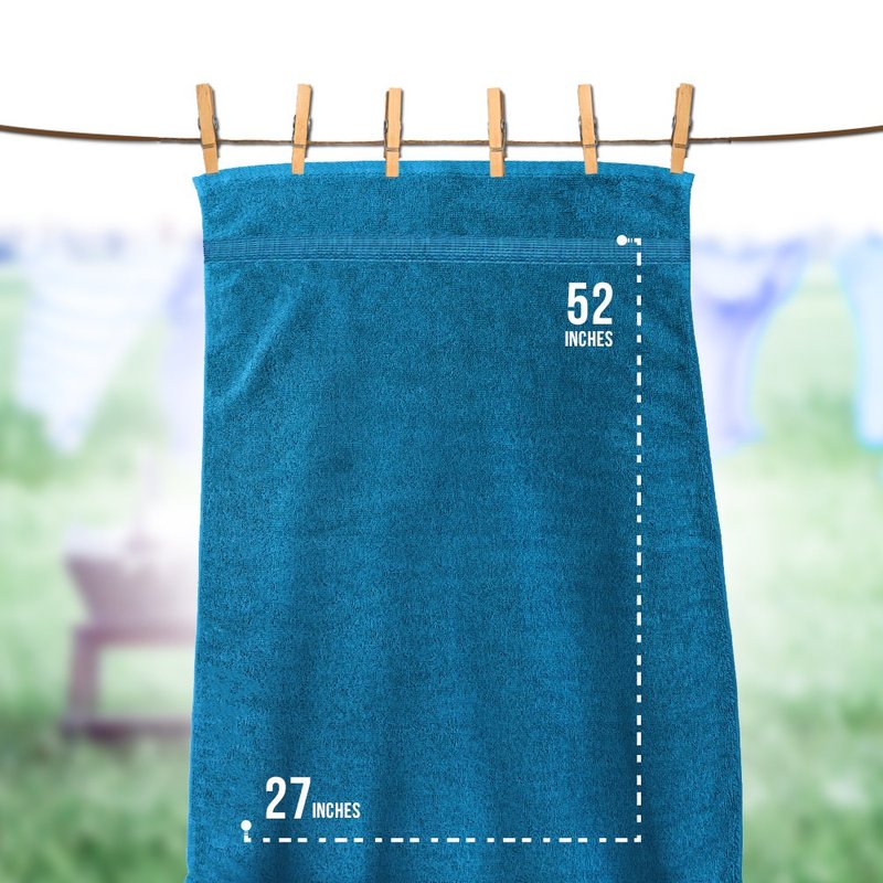 CrystalTowels 7-Pack: 27" x 52" 100% Cotton Extra-Absorbent Bath Towels (Brights)