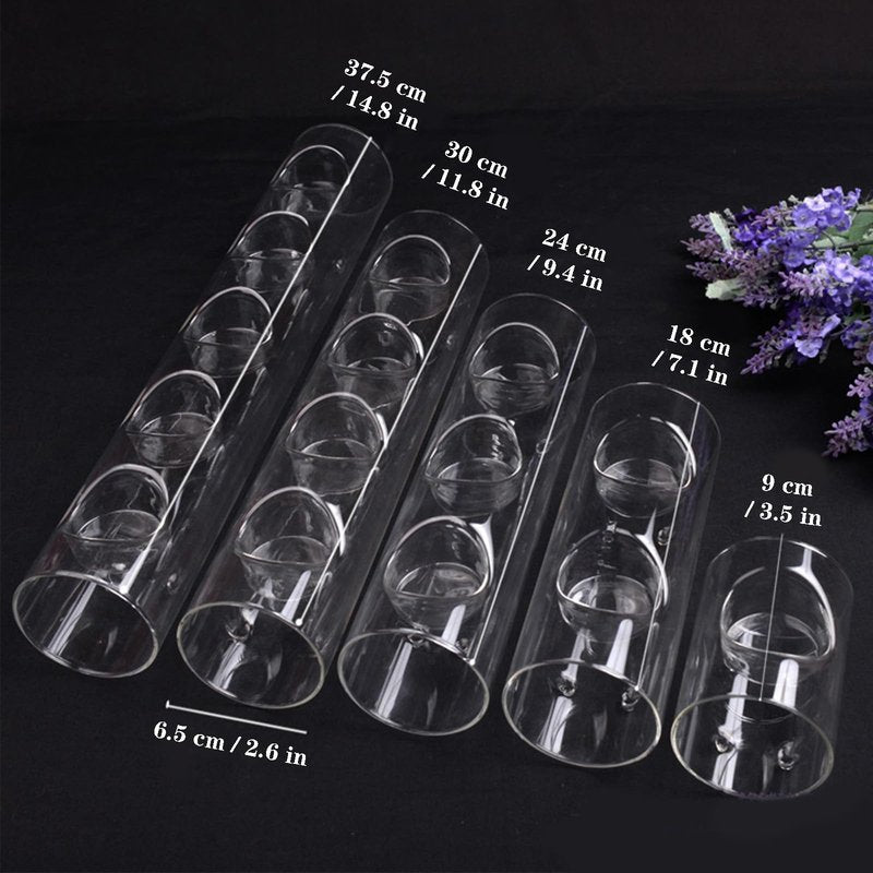 GIYDNEI 1-5 Holes Clear Candle Holders, Crystal Glass Tealight Candlestick Holders for Aromatherapy Wedding Party Home Decor Table Centerpieces,Clear,4 Holes