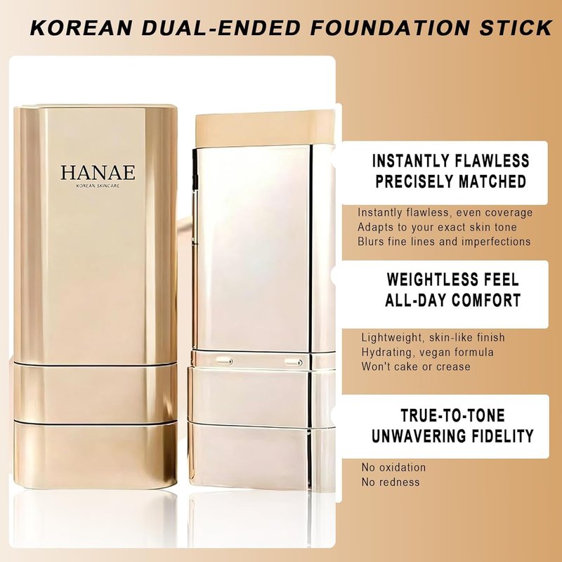 Skiennix Foundation Stick - Dual-Ended Contour Stick for Natural, Long-Lasting Coverage | Ivory White