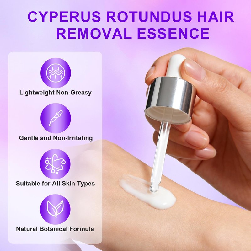 Jiayend Cyperus Rotundus Oil Serum, Natural Hair Removal & Shaving Cyperus Oil Serum for Women, Effectively Reduces Unwanted Hair & Prevents Hair Regrowth, Moisturizes Soothes Skin Cyperus Oil - 50ml