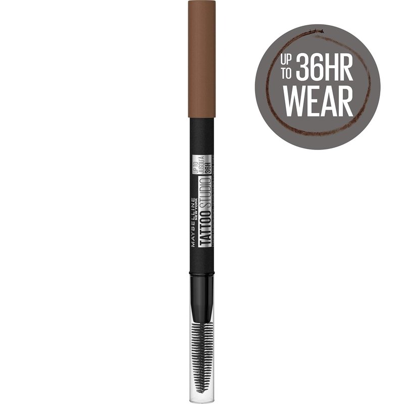 Maybelline TattooStudio Waterproof Eyebrow Pencil - Longwear, Pigmented Soft Brown | 1 Count