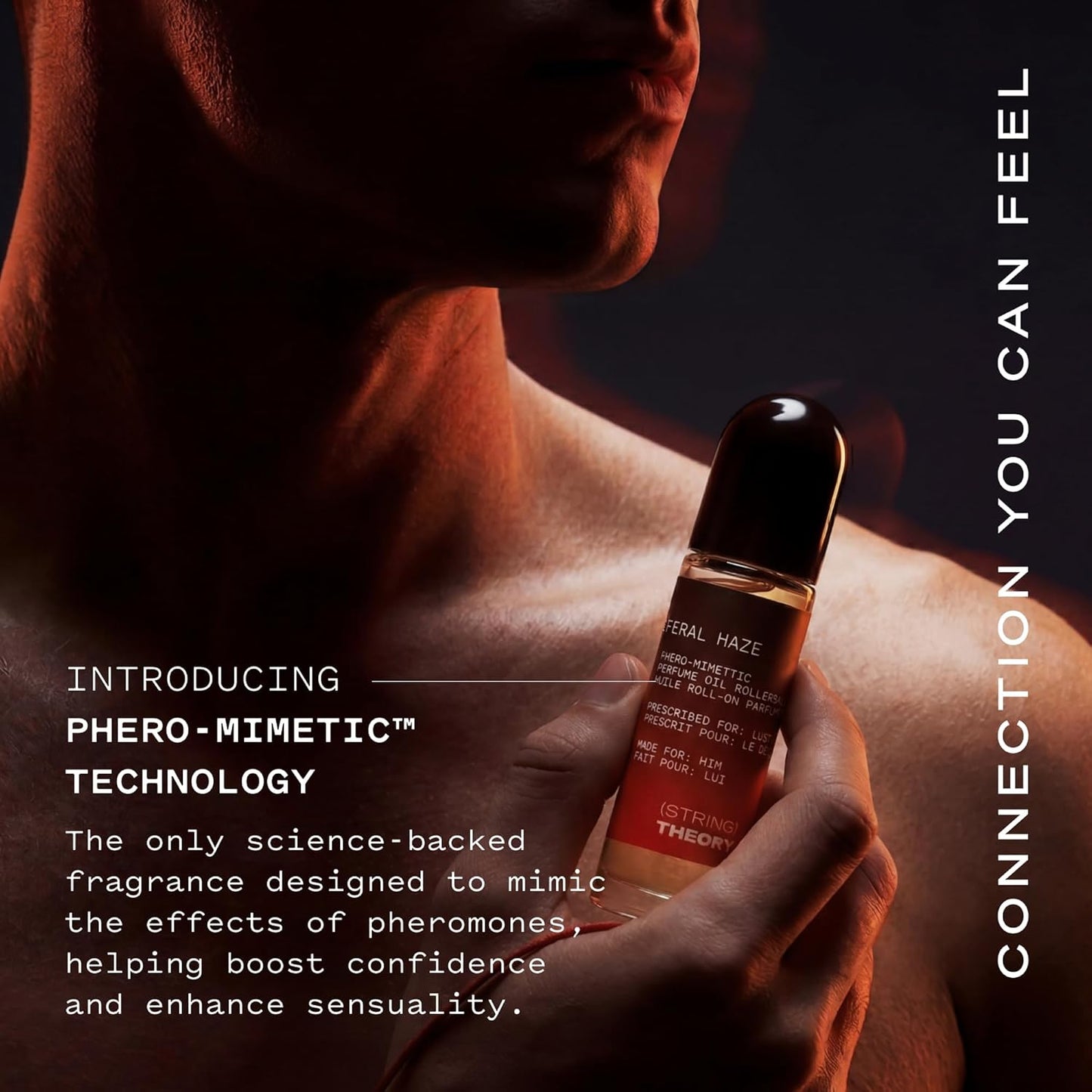 STRING THEORY | Garrett Men's Pheromone Roll-On Cologne - Spicy Vanilla & Smoky Musk - Lasts 3 Hours