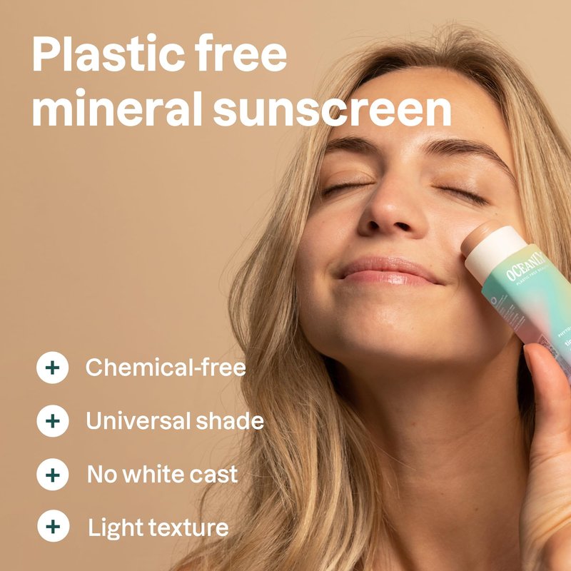 ATTITUDE Oceanly Tinted Face Cream Stick with SPF 30, EWG Verified, Plastic-Free, Broad Spectrum UVA/UVB Protection with Zinc Oxide, Universal Tint, Unscented, 1 Ounce