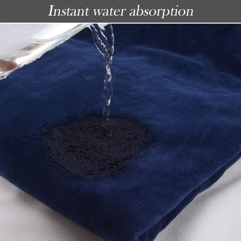 SINLAND Microfiber Men’s Bath Wrap Spa Sauna Wrap Around Towel Bath Towels with Adjustable Snap on Closure Suitablefor Shower Spa Sauna 24inch x 63inch Navy Blue