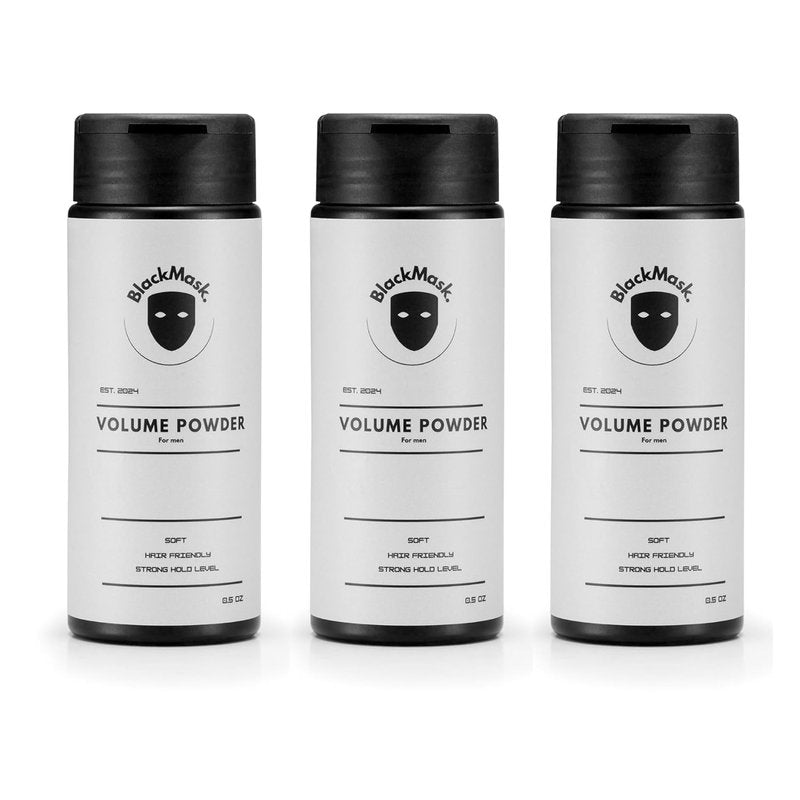 BlackMask Texture Powder for Men - Easy Application, All-Natural Ingredients, Strong Hold | Pack of 3