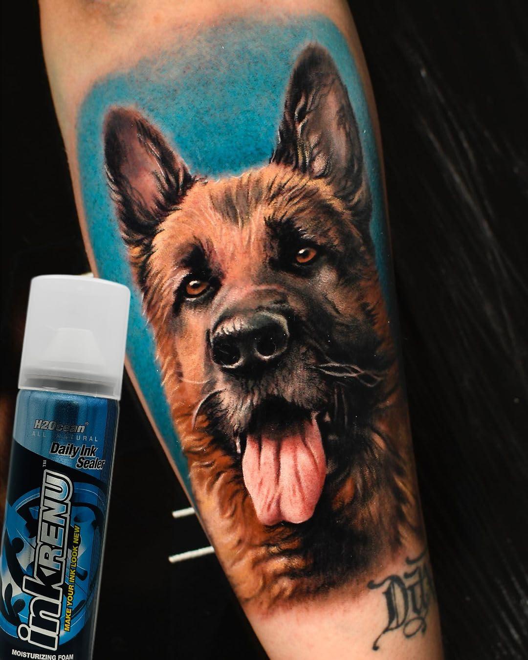H2Ocean InkRenu Color Enhancing Tattoo Moisturizing Foam - Tattoo Brightener, Enhancer & Moisturizer for Tattoo Care - Tattoo Aftercare Lotion to Revive & Renew Tattoos - 2 oz