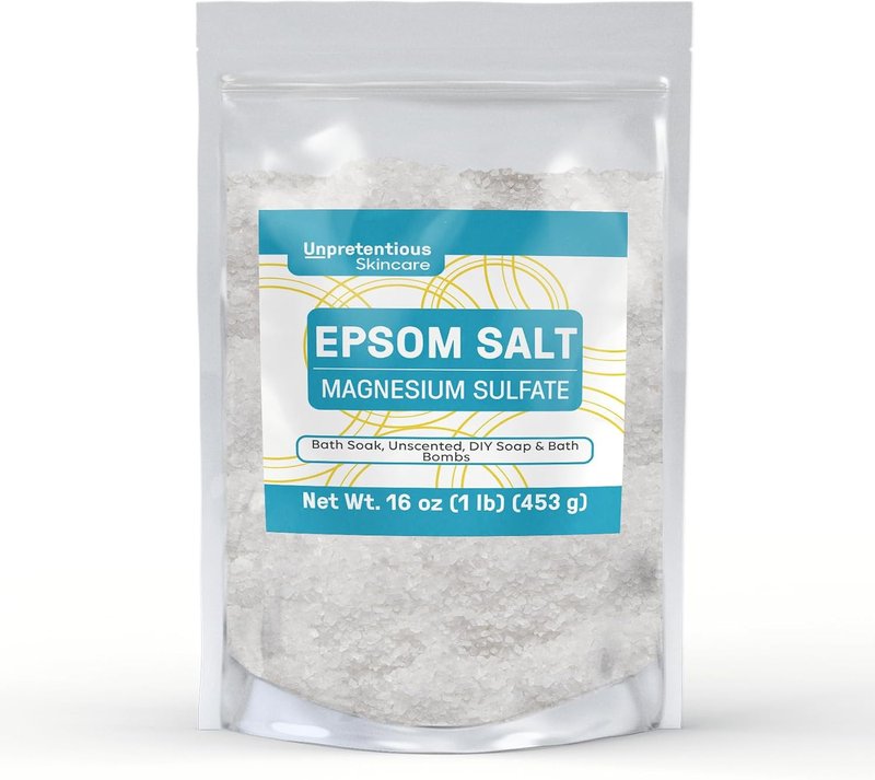 Epsom Salt for Skincare - Unscented Soaking Solution | 1 lb Bag