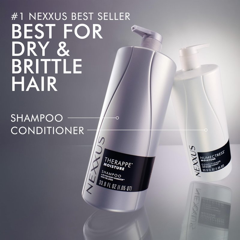 Nexxus Therapee Shampoo for Ultimate Moisture for Dry Hair Powered by POLYSOFT HYDRATOR Technology with Tri-lipids 33.8 oz