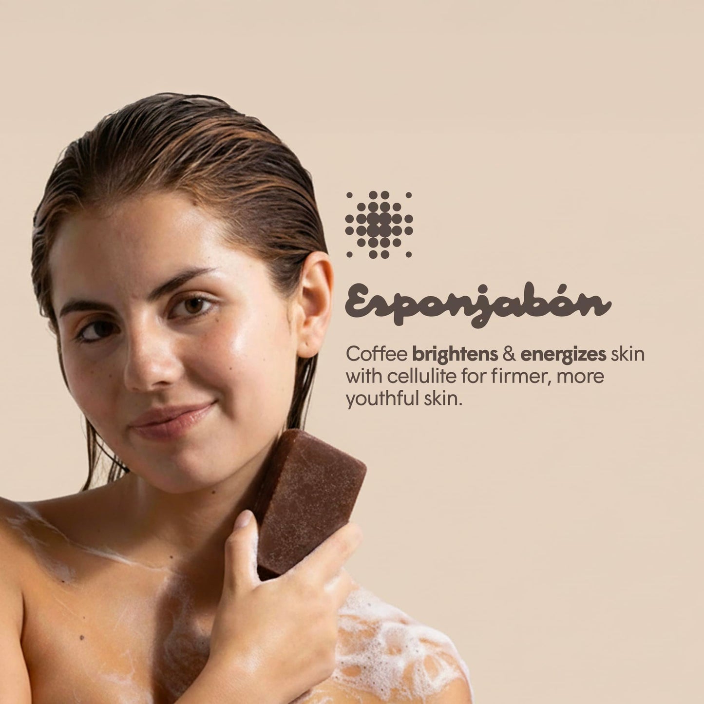 T.Taio Esponjabon Soap Sponge - Cleansing Shower Scrubber - Cleaning Bath Wash Scrub - Oil Removal - Massage & Lather Foot, Elbow, & Face - Bathroom Accessories (Charcoal)