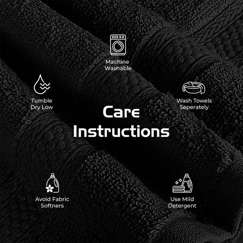 RIVERSIDE 12-Pack Premium 100% Cotton Black Face Towels for Bathroom [12x12] – Reusable Luxury Face Wash Cloths for Showering – 550 GSM Super Soft & Absorbent Washcloths for Body, Spa & Gym