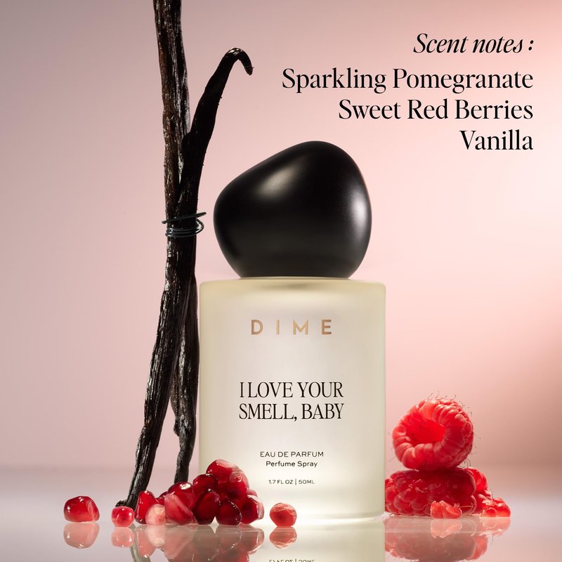 DIME Beauty Perfume I Love Your Smell, Baby, 1.7 oz / 50 ml - Sweet Floral Scent, Hypoallergenic, Clean Perfume, Eau de Toilette For Women