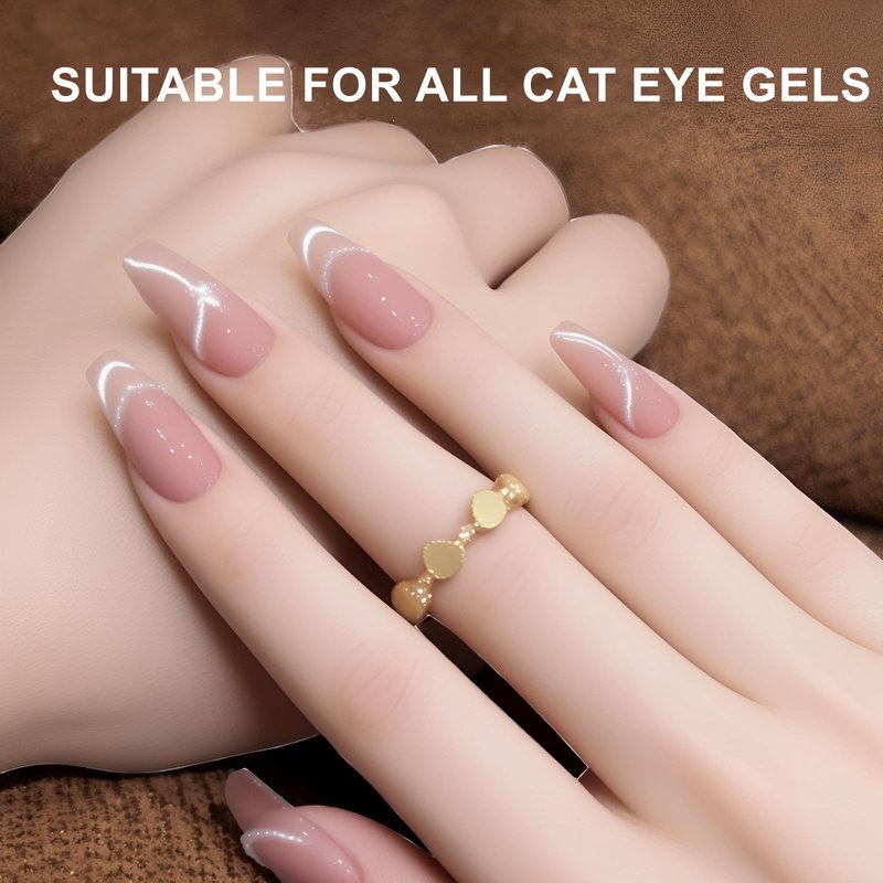 4-IN-1 Cat Eye Magnet for Nails,Multifunctional Magnet for Cat Eye Gel Polish,Strong Nail Magnets Personal DIY Salon Tool.