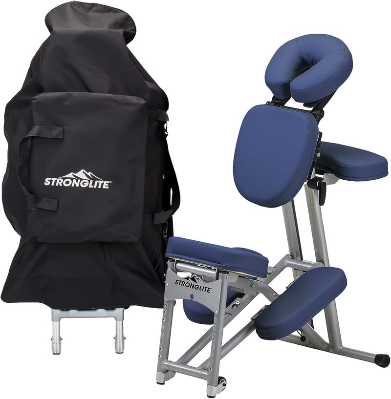 Portable Massage Chair - Ultra-Strong, Lightweight & Foldable Spa Chair with Wheels | Sapphire, 600lbs Capacity