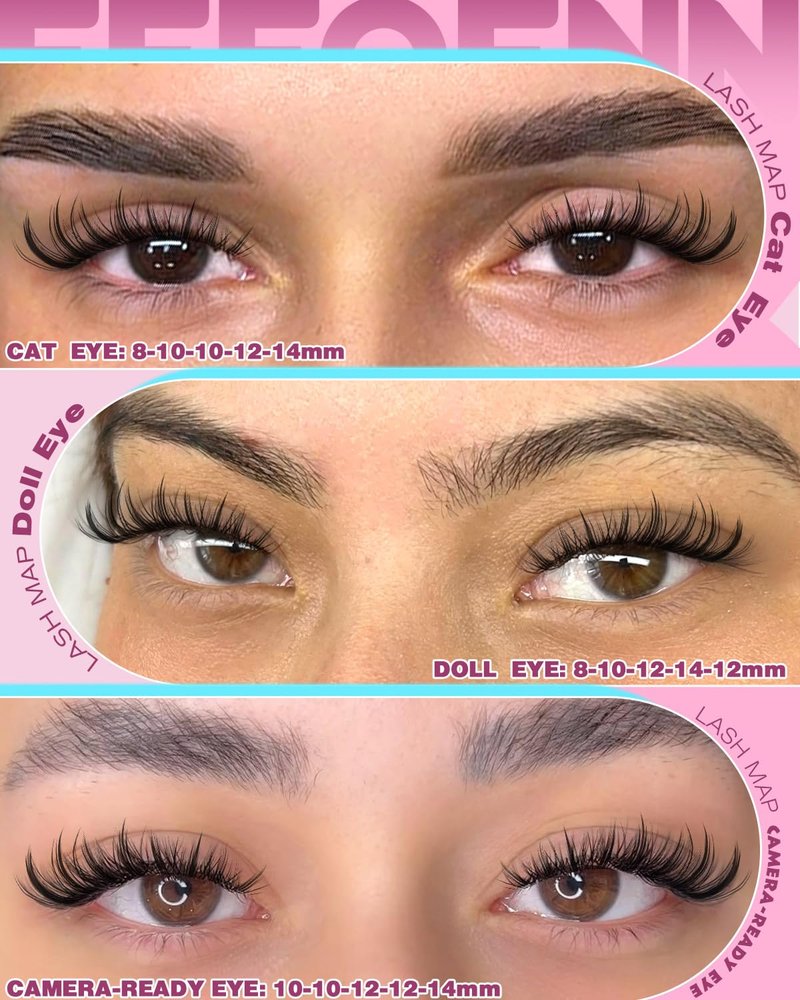 Natural Lash Clusters 8-14mm Wispy Cluster Eyelash Extensions Fairy Individual Lashes C Curl Eyelash Clusters Wispy Bunny Lash Cluster Invisible Band Cluster Lashes Natural Manga Look by EEFOFNN