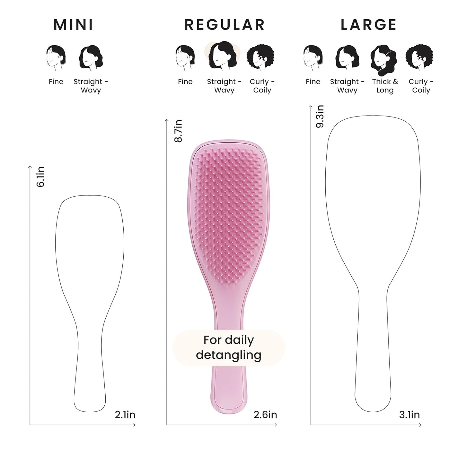 Tangle Teezer Ultimate Detangler Brush - Effortlessly Eliminates Knots & Reduces Breakage | Rosebud Color