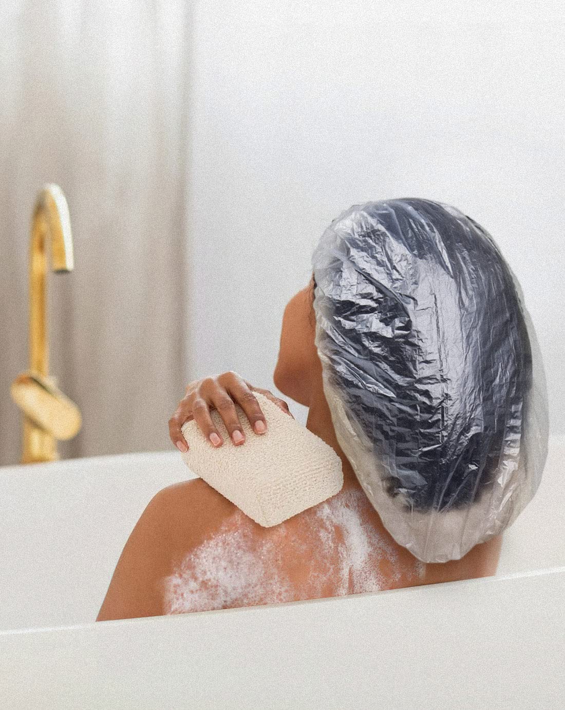 100Pcs XXL Oversized Disposable Plastic Shower Cap for Long Braids, Dreadlocks & Locs - Big Plastic Shower Cap for Black Women's Hair Treatment