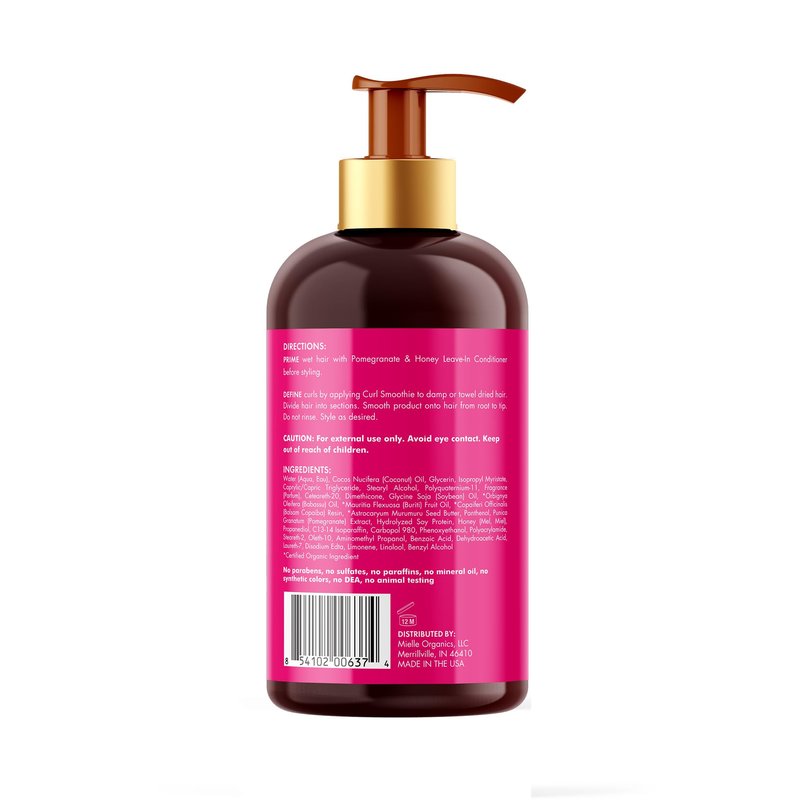 Mielle Organics Pomegranate & Honey Leave-In Conditioner + Honey Curl Smoothie Bundle
