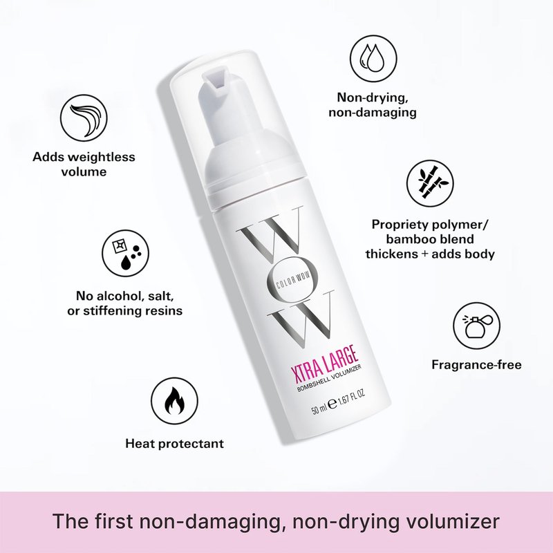 COLOR WOW Xtra Large Bombshell Volumizer, 1.67 fl oz – New Alcohol-Free Technology for Lasting Volume and Thickness