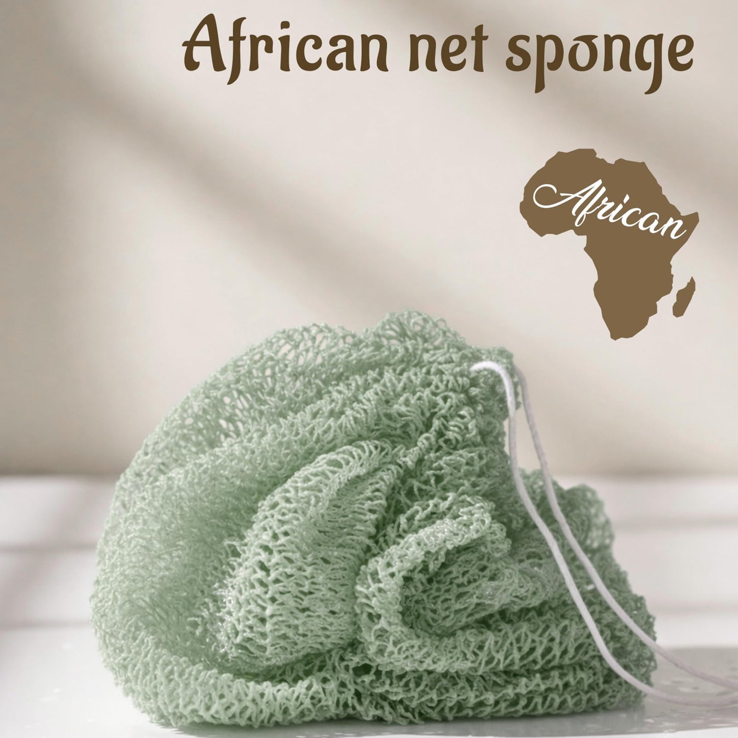 Yiclick African Net Sponge Authentic with Knots - Exfoliating Washcloth Towel, Back Scrubber for Shower Bath, Exfoliating Body Scrubber Exfoliator, African Rags Wash Cloth Loofah Lufa Sponge