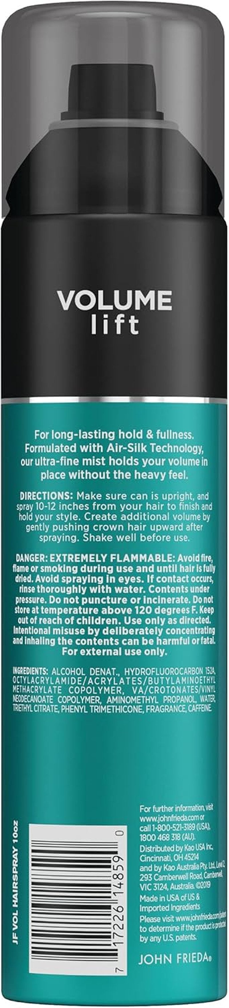 John Frieda Volume Lift Hairspray - Volumizing Spray with Air-Silk Technology for Fine Hair, 10 Oz