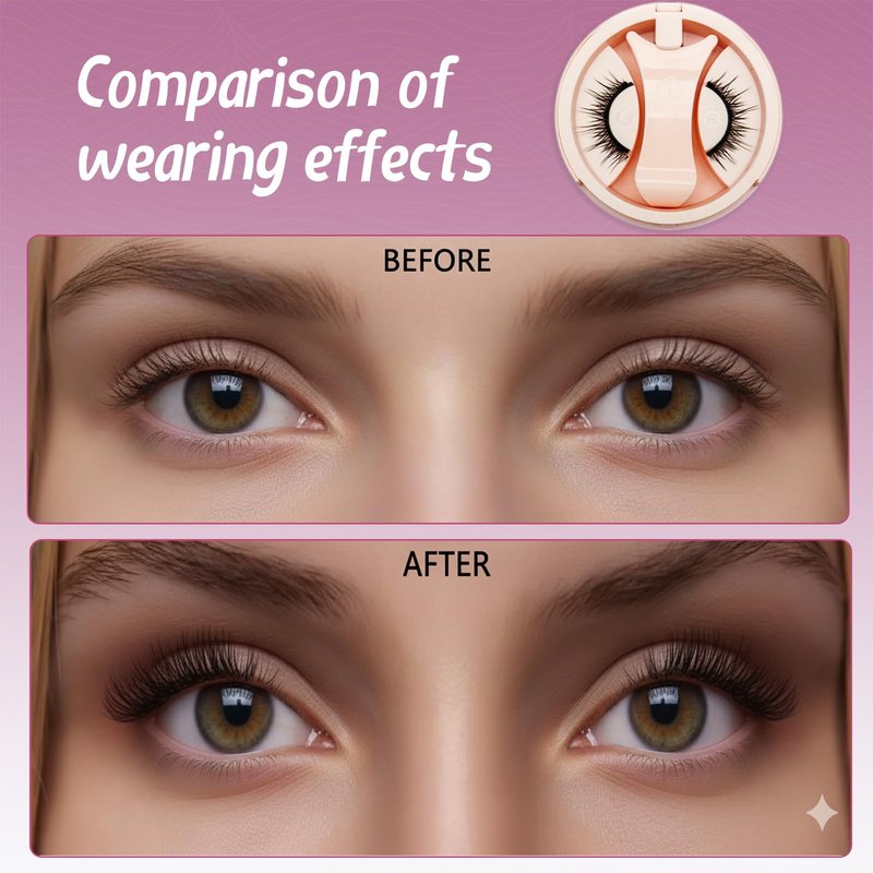 Elara Craft Magnetic Eyelashes,Magnetic Eyelashes With Applicator,No Glue Needed Soft Lashes Kit,Reusable False Lashes Natural Look(L13)