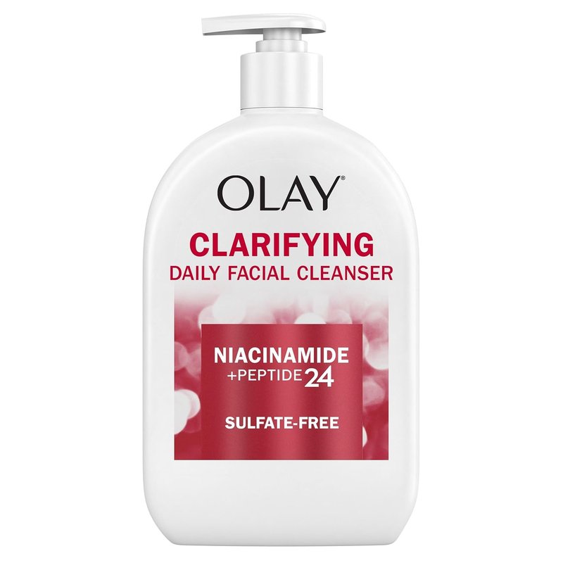Olay Daily Facial Cleanser | Niacinamide & Peptides for Refined Pores - Sulfate-Free, 16 Oz