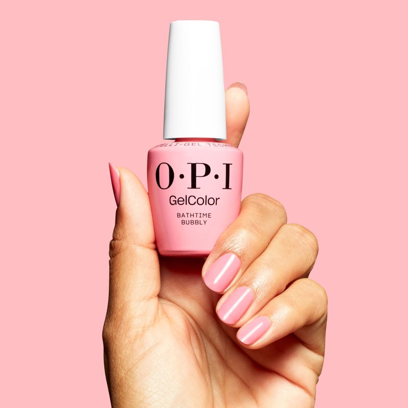 OPI GelColor Bathtime Bubbly | Opaque Soft Warm Pink Crème LED Cure Gel Nail Polish | Salon-Quality Shine, Long-Lasting Wear | 0.5 Fl Oz | The New OPIcons Collection | Spring 2026