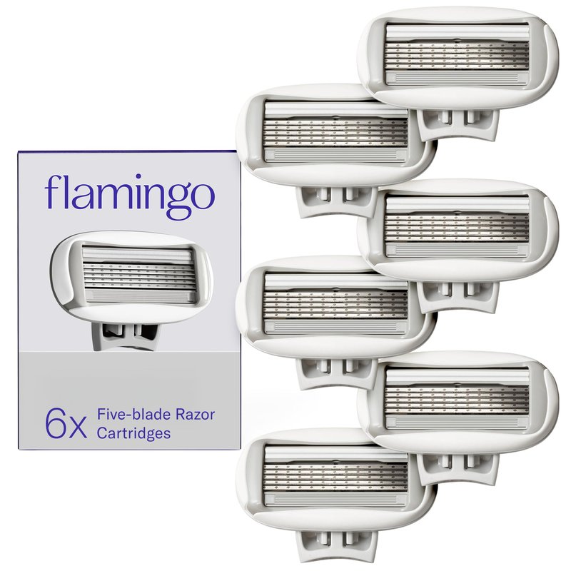Flamingo Razors for Women Blade Refills + Foaming Shave Gel